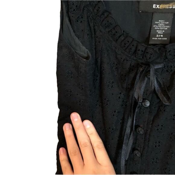 Express black lace midi dress. Size 4 - Picture 10 of 11